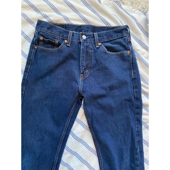 Jeans Levi’s 100 cotton 30 32 men’s dark 505 straight leg - Picture 6 of 9